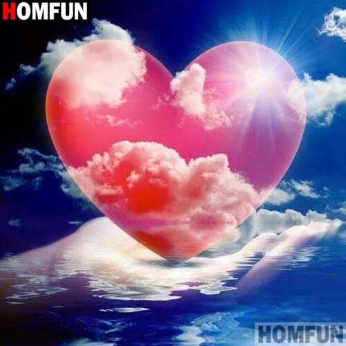 HOMFUN Full Square/Round 5D DIY Diamond Embroidery "Heart-shaped" Diamond Painting Cross Stitch Rhinestone 5D A01044