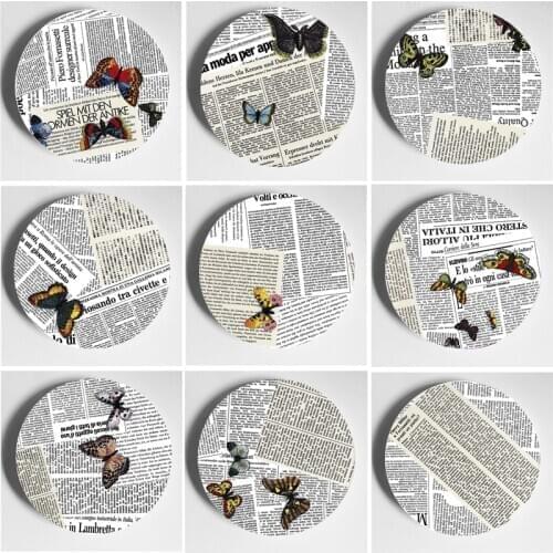 Art Plate Exquisite Design Wall Plate High-End Pure Handmade Decoration Home Living Room Background