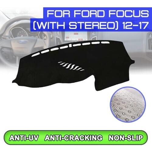 Car Dashboard Mat Anti-dirty Non-slip Dash Cover Mat UV Protection Shade for Ford Focus 2012 2013 2014 2015 2016 2017