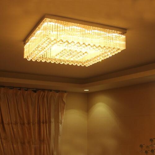 Square Crystal Living Room Light Atmospheric Aisle Lights Back Words Ceiling Lights Restaurant Hotel Project Lights led fixtur
