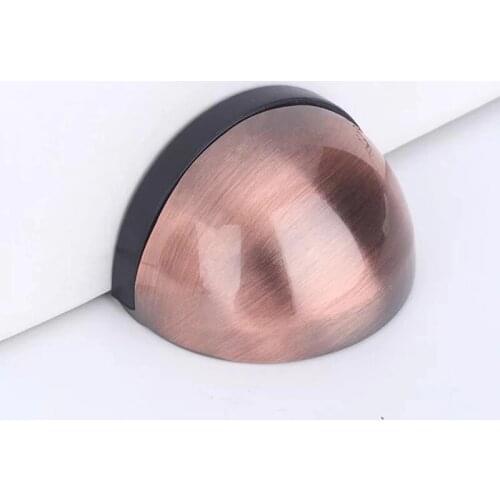 Stainless Steel Rubber Magnetic Door Stopper Non Punching Sticker Hidden Door Holders Floor Mounted Nail-free Door Stops