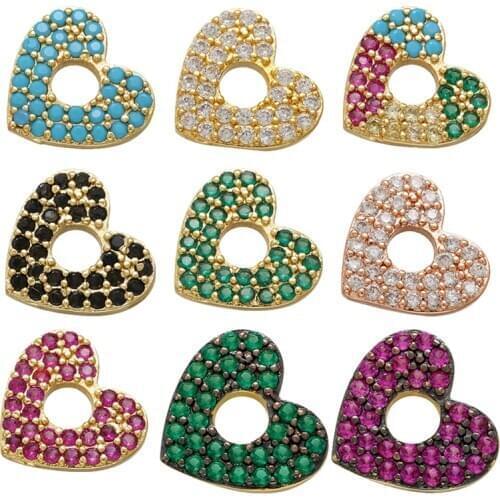 ZHUKOU gold/silver color mini heart charms pendant for DIY handmade earrings jewelry accessories supplies wholesale VD732