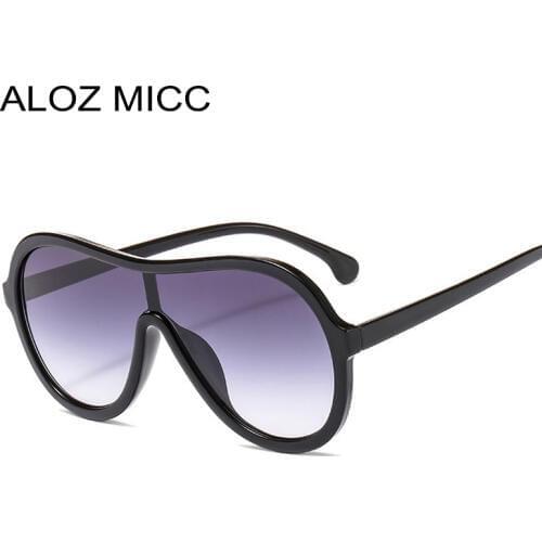 ALOZ MICC Oversize One Piece Sunglasses Men Brand Design Fashion Big Frame Sun Glasses Women Female Sunshade Q692