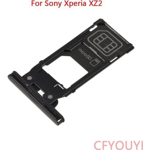 Original SIM Card Tray Holder for Sony Xperia XZ2 Black Color