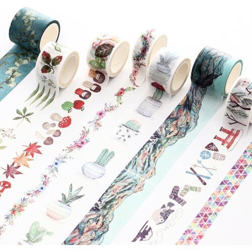 Building Botanic Fireworks 7M Washi Tape DIY Scrapbooking Masking Tape School Office Supply Sticker Stationery Escolar Papelaria