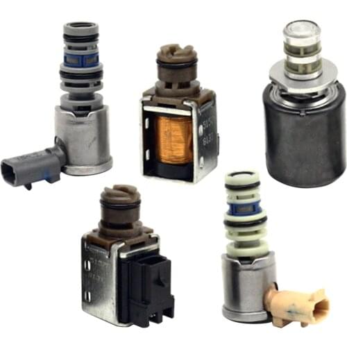 Metal 4L60E Transmission Trans Master Solenoid Kit Rebuild Repair EPC Shift TCC 5pc Set Compatible with GM 2003-On