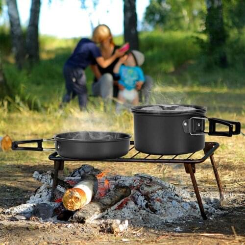 Outdoor Pot Camping Cookware Set Portable Tableware Cookware Cooking Travel Cutlery Utensils Hiking Kitchen Picnic Tools