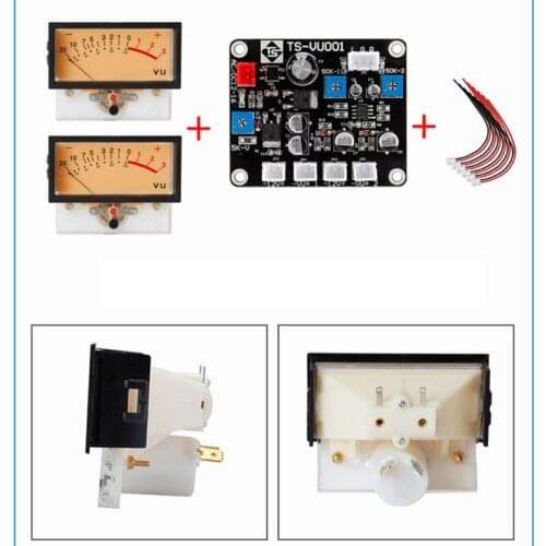High-precision VU Ammeter +Driver Board DB Meter Power Discharge Flat Meter Mixer Power Meter with Backlight