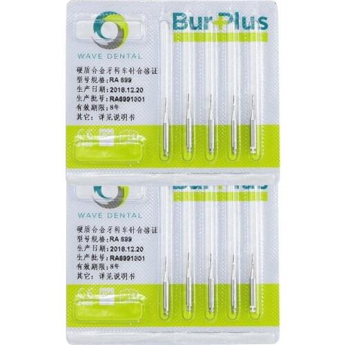 Wave SBT Dental 2.35mm Tungsten Carbide Latch Burs Tapper Fissure Drill RA 699