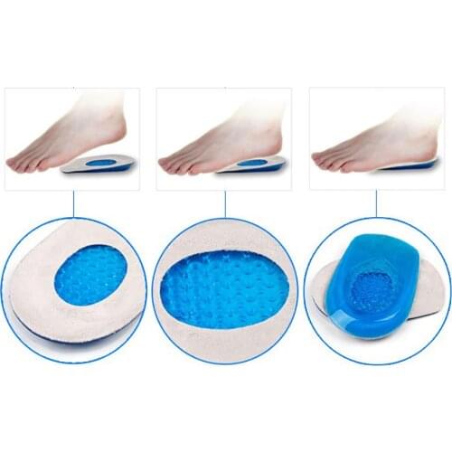 Women Silicone Gel U Shape Shoes Heel Cushions Insoles Support Shoe Pad Pain Relief Insert Soles Pads Foot Protectors
