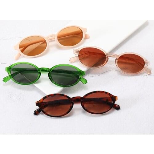 2021 Small Oval Vintage Sunglasses Women 2021 Luxury Brand Designer Gafas De Sol Hombre Summer Fashion Sun Glasses Green Black