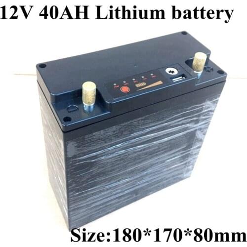 12v 40ah Lithium Ion Battery 12v 18650 Bateria USB Port Power Display for Sow Nest Automatic Reel Fish Finder UPS Led Lights