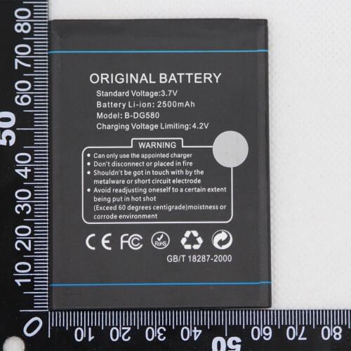 10pcs/lot ISUNOO B-DG580 Battery For Doogee Kissme DG580 2500mah B DG580 Mobile Phone Internal Battery