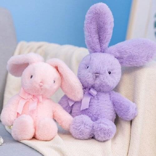 25cm UK Style Bowtie Bunny plush toy Plush Grey Rabbits White Bunny Stuffed Animals Baby Appease toys for Children Birthday Gift