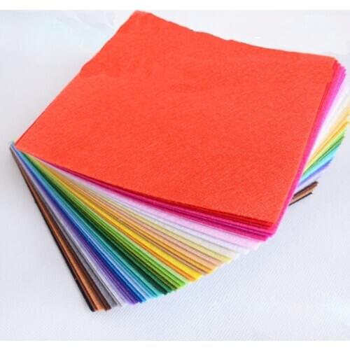 40pcs/lot 30*30 Multicolor Wool Felt Fabric 1MM Thickness Craft Felt Handmade DIY Dolls Toys Crafts Decoration Exhibition ZZY069