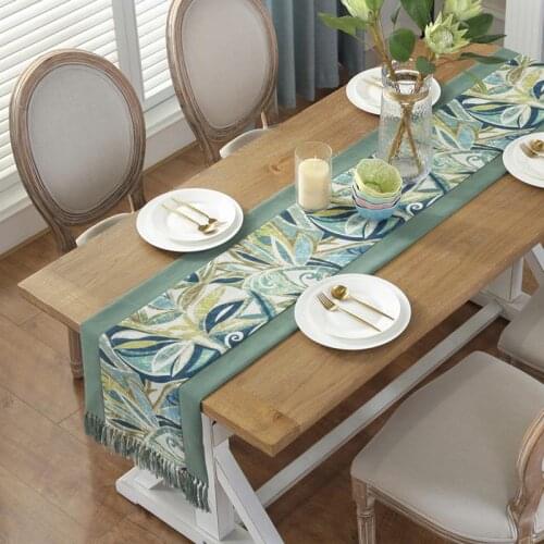 40 Style Table Runner With Tassels Double-layer Linen Cotton Runner For Dining Decor Table Cover Tablecloth camino de mesa