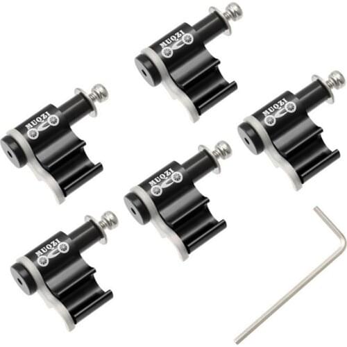 5pcs Bicycle Cable Guide Bike Brake Cable Housing Holder Aluminum Alloy U Buckle Clip With Wrench For Cycling Bicycle Accessory