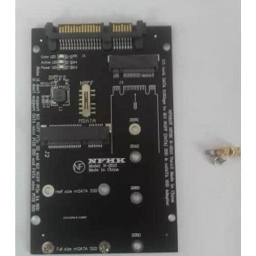MSATA / M2 SSD to SATA Converter Adapter Card M.2 2.5 inch SSD Adapter Converter Board for PC Laptop 2230 2242 2260 2280