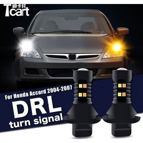 Car accessories For Honda Accord 7th 2004-2008 Led Daytime Running Light turn drl 2in1