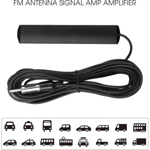 5 meter length DC 5-12V Car Radio Patch Antenna Aerial Booster Stability Signal FM AMP amplifier for truck boat Auto AB-T2