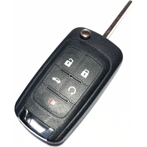 5 Button Replacement Remote Case for Chevrolet Cruze Malibu Camaro Sonic Equinox Volt Spark HU100 Blade Flip Folding Key Shell