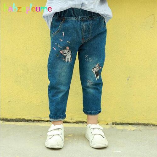 Children Clothing 2018 New Spring Autumn Fashion Casual Toddler Jeans Baby Clothes Kids Girls Trousers Cute Denim Pants BC1255