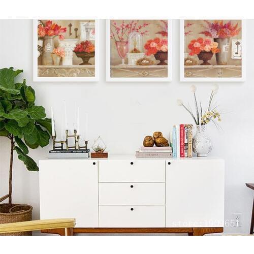 No frame pastoral still life flower scenery canvas printings oil painting printed on cotton home wall art decoration pictures