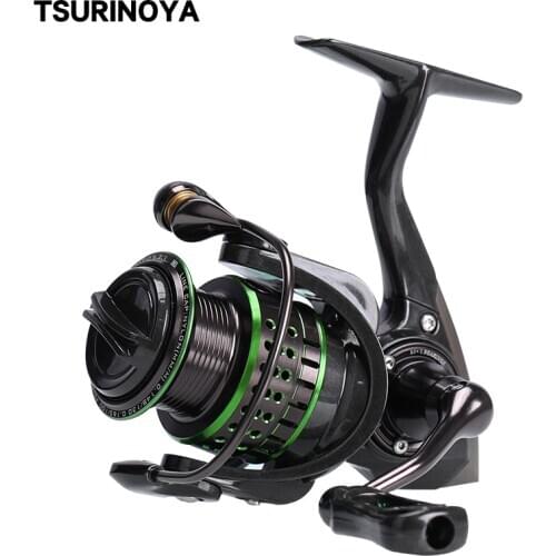 TSURINOYA Fishing Reel Kingfisher 800 1000 10+1BB Carbon Fiber Body 162g Ultra-light Spinning Lure Reel Replaceable Spool