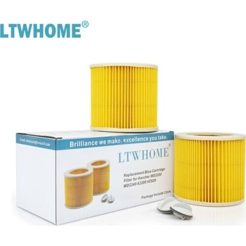 LTWHOME TOP Quality Air Dust Filters For Karcher Vacuum Cleaners parts Cartridge HEPA Filter WD2250 WD3.200 MV2 MV3 WD3