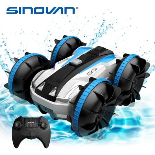 Sinovan Water & Land 2 IN 1 Remote Control Car 360° Rotate RC Cars Amphibious RC Drift Car Waterproof Stunt Car RC Toys for Kids