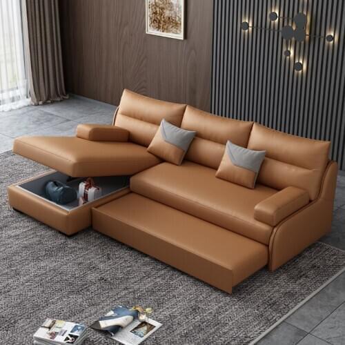 Multifunctional sofa bed small apartment living room foldable pull-out disposable sofa bed sitting and sleeping