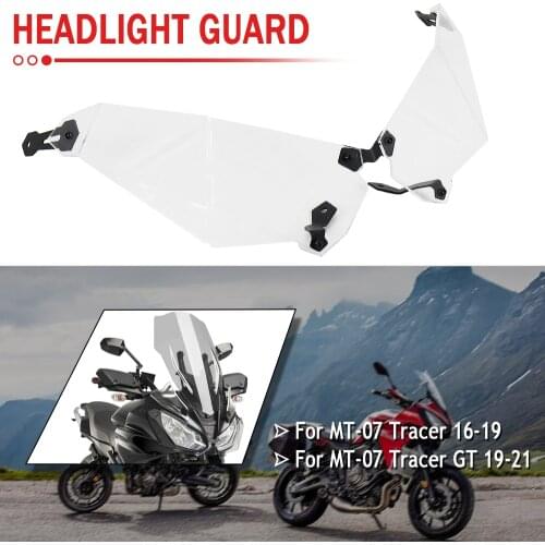 NEW MT 07 Transparent Motorcycle Headlight Guard Protector Cover Protection For Yamaha MT-07 Tracer 16-19 MT07 Tracer GT 19-21