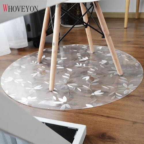 New Transparent Wood Floor Protection Mat PVC Plastic Floor Carpet Computer Chair Mats Protectors Round Carpet Living Room Rugs
