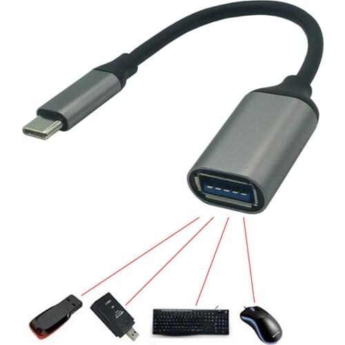 The new USB3.1 Type-C to USB 3.0 female high-speed transmission aluminum shell braided Type-C OTG data cable