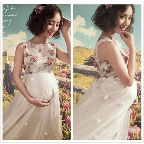 New Maternity Photography Props Maternity Dress Photography Dress for Pregnant Women Maxi Pregnancy Dress for Photo Shoot PO4