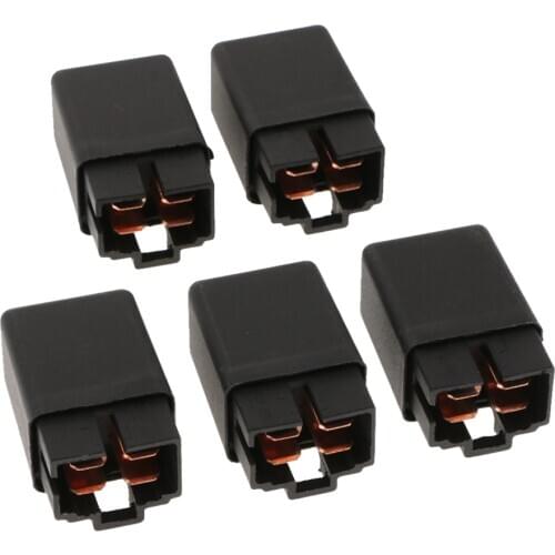 5 Pieces Car Air Conditioning Relay 12V 12 Volt 30A 4 Pin SPST On Off Relays