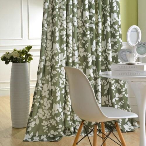 American Pastoral Cotton and Linen Curtains High-grade Environmentally Friendly Printed for Living Room Bedroom Curtains Custom