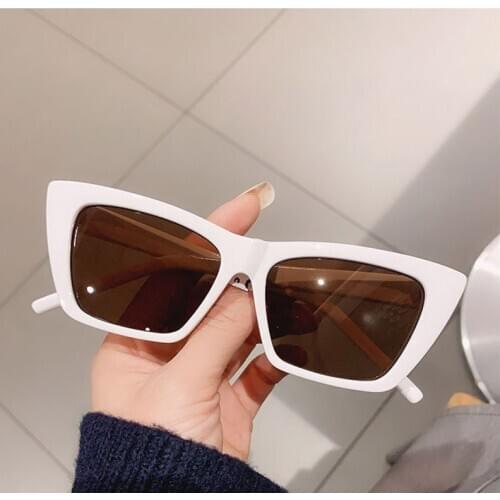 Modern Design Women Cat Eye Sunglasses Fashion Cool Eyewear Hip-hop Style Sun Glasses One Piece Small Frame Accessories UV400