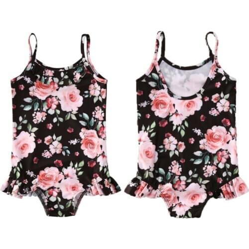 STOCK Summer Kids Baby Girls Flower Swimwear Swimsuit Bikini Bathing Suit