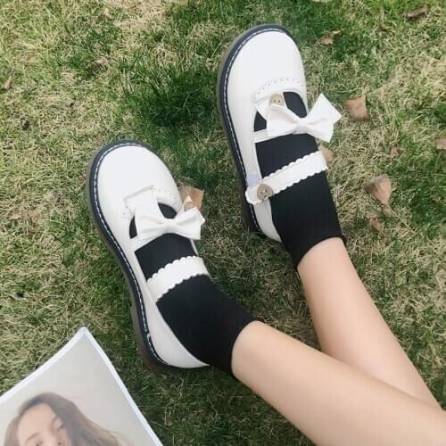 Womens singles Butterfly-knot shoes Pure color non-slip spring buckle strap wild simple professional daily casual shoes U29-26