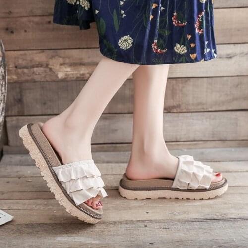 2021 Womens Slippers Summer Bohemia Style Beach Casual Shoes Flip Flops Fashion Cute Outdoor Vacation Slipper Zapatos De Mujer