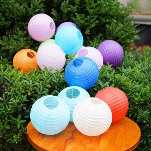1Pc 4inch 10cm Round Chinese Paper Lanterns Ball for festival Wedding Birthday Party Decoration Supplies Baby Shower Favors