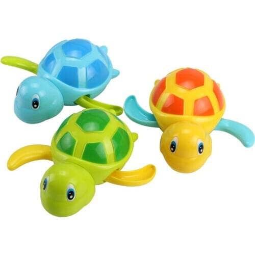 1pc Cute Cartoon Animal Tortoise Classic Baby Water Toy Infant Swim Turtle Wound-up Chain Clockwork Kids Beach Bath Toys