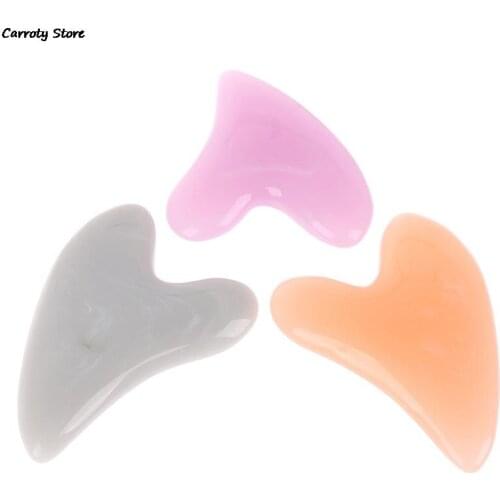 1pc Heart Shape SPA Massage Beeswax Gua sha Scraping Massage Scraper Face Massager Acupuncture Guasha Board Massager for face