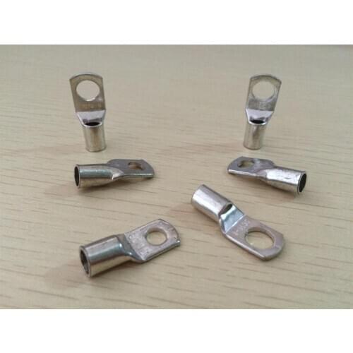 10PCS SC16-6 SC16-8 SC16-10 Copper Cable Lug Kit Bolt Hole Tinned Cable lugs Battery Terminals copper nose Wire connector