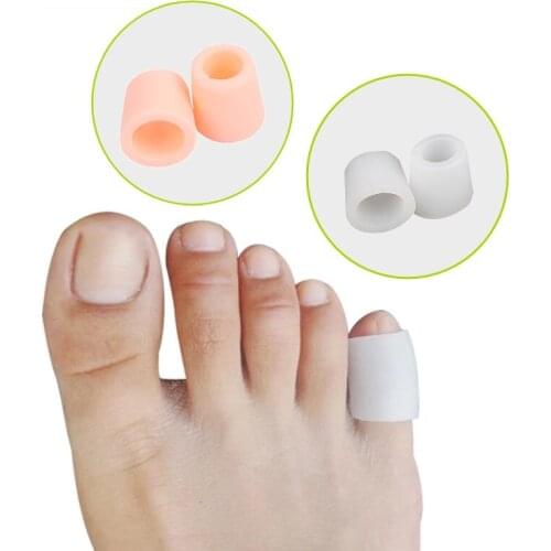 Tail Finger Silicone Gel Toe Tube Protection Sleeve Corns Blisters Bunion Corrector Straightener Protector Foot Care Tools