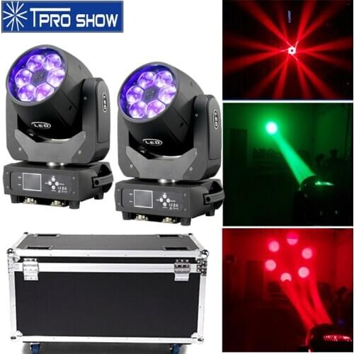 2Pcs Beam Moving Head Light 6x40W Bee Eyes RGBW LED Lyre Wash Zoom Strobe Stage Lighting Effect Disco Dmx Light RoadCase Packing