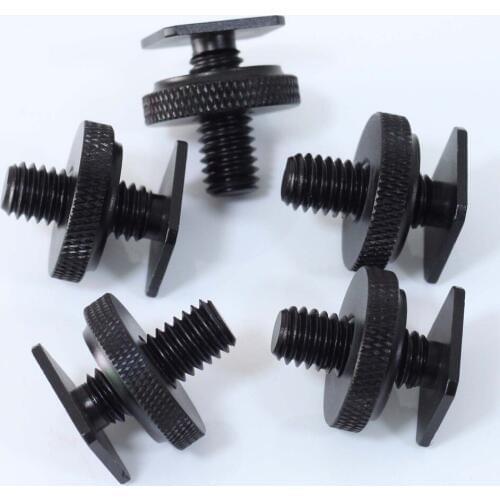 5pcs PRO 3/8 inch Tripod Mount Screw to Flash Hot Shoe Adapter with 1 nut (pack of Five)