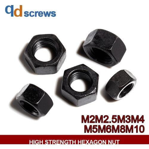 8.8 12.9 grade M2M3M4M5M6M8M10 high strength alloy steel hexagon nut DIN934 ISO 4032 GB6170
