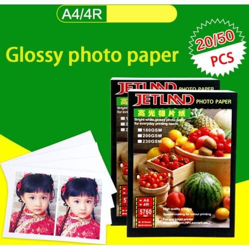 A4 Photo Paper 4r Inkjet Photo Paper High Gloss Waterproof Digital Printing Photo Paper Glossy Suede Rc Waterproof Photo Paper